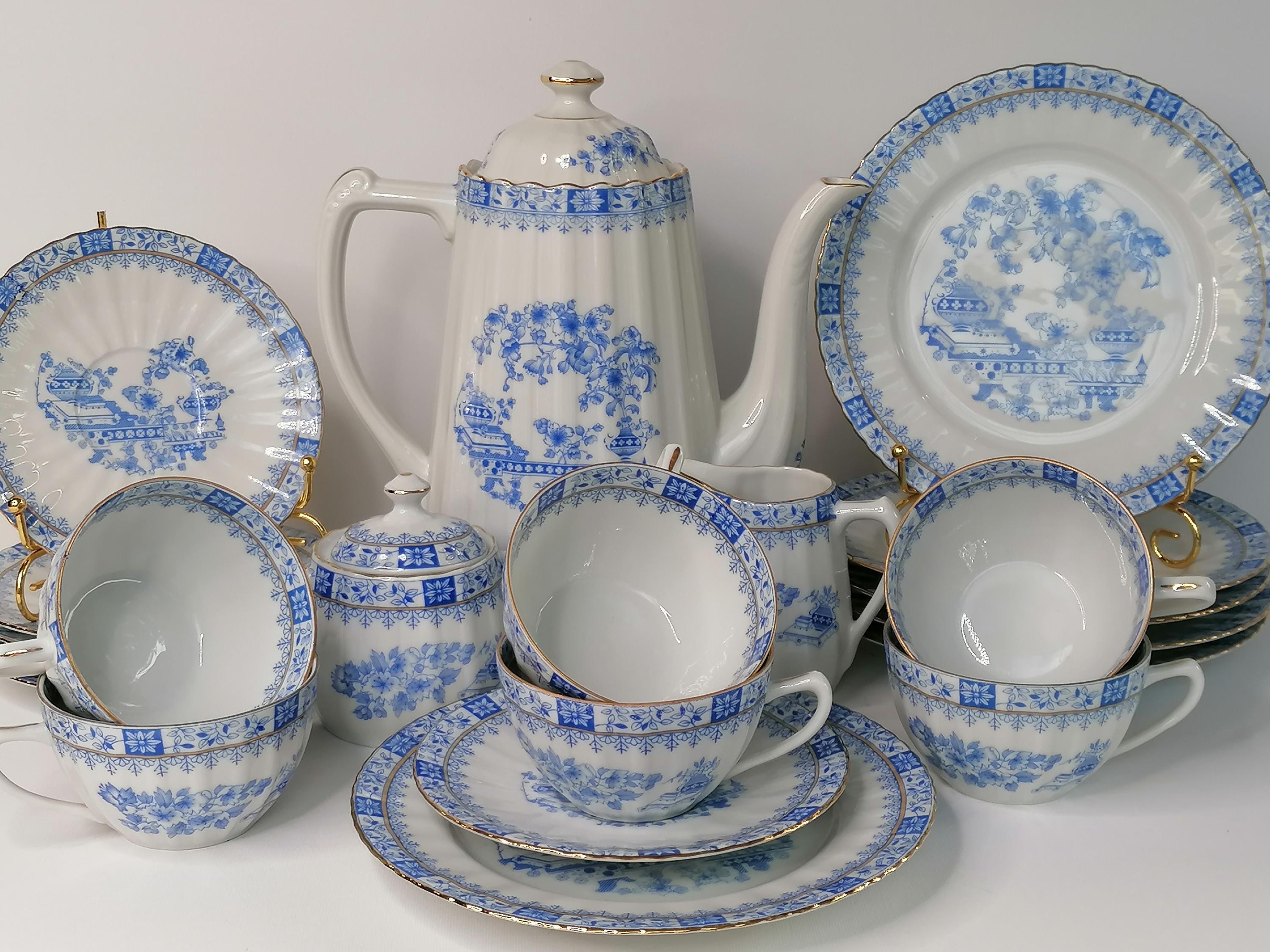 Blau weiss vintage geschirr