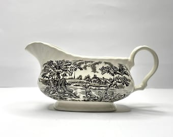 Vintage Myott The Hunter Gravy Boat Englisch Country.