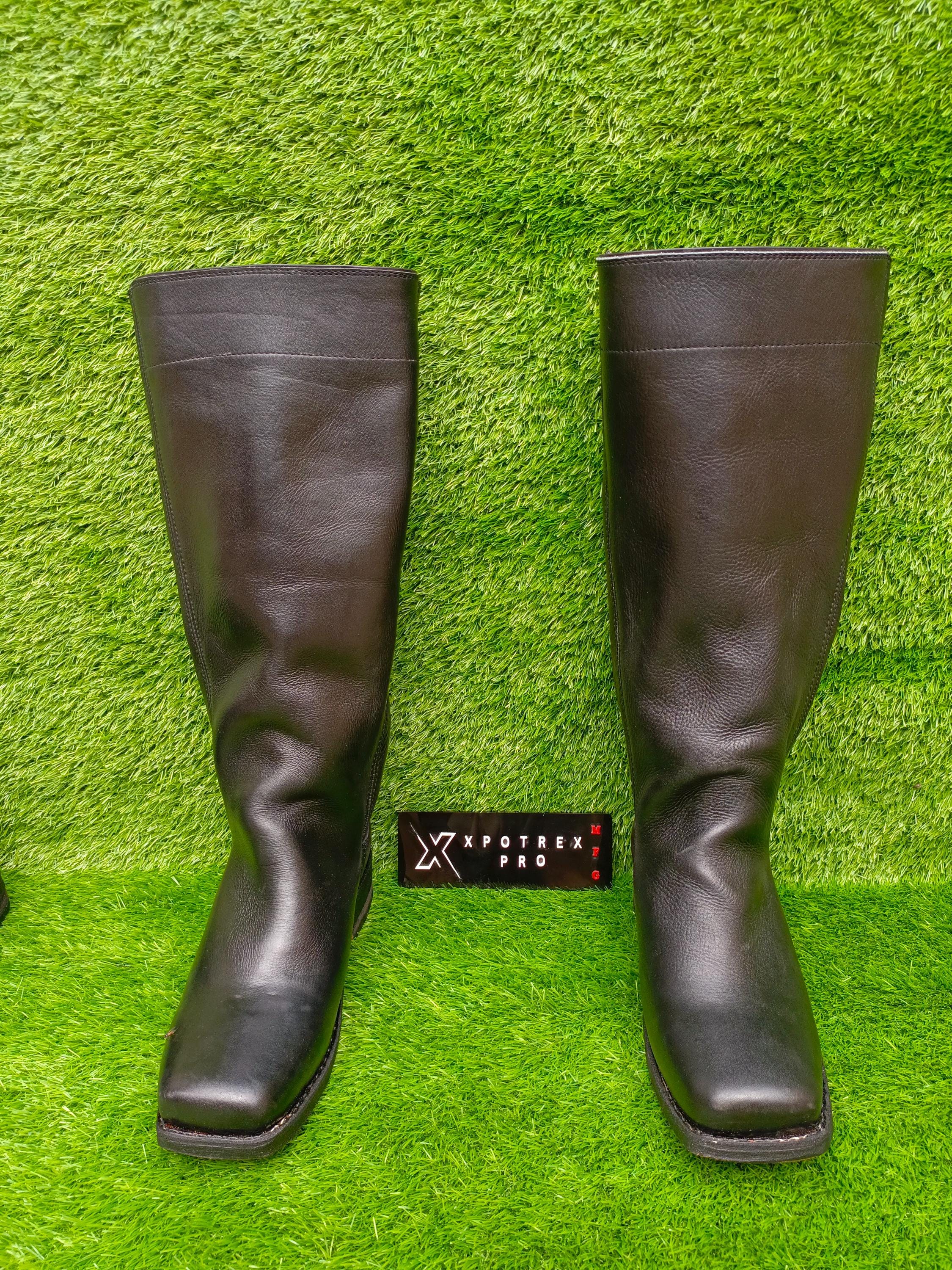 Bottes Morgan En Daim Noir à Talons Plats - Pointure 39 (Occasion)