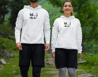 Sweat à capuche pour personne chat, cadeau drôle pour amoureux des chats, coupe unisexe, polaire douce, plusieurs couleurs, livraison gratuite