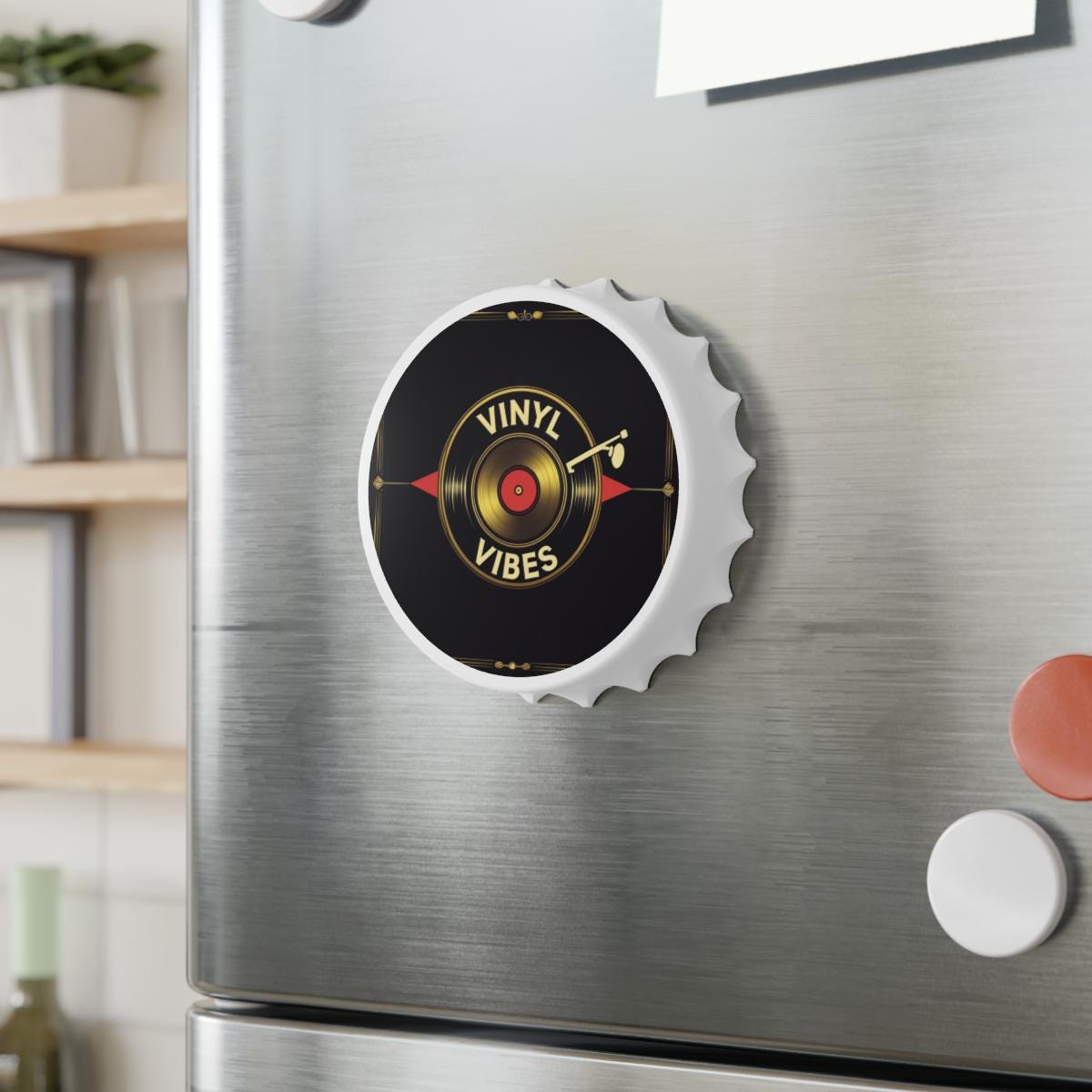 Vinyl Vibes Bottle Opener | Retro Music Decor, Unique Barware Gift, Vintage Style, Perfect for Parties, Housewarming Gift