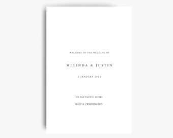 wedding booklet etsy