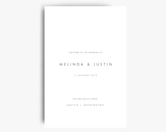 wedding booklet etsy