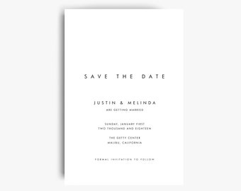 modern save the date etsy
