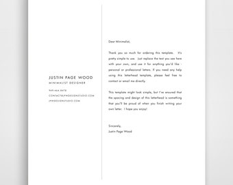 Business Letterhead, Letterhead Template, Custom Letterhead, Printable, DIY Stationary, Business Stationary, Business Kits
