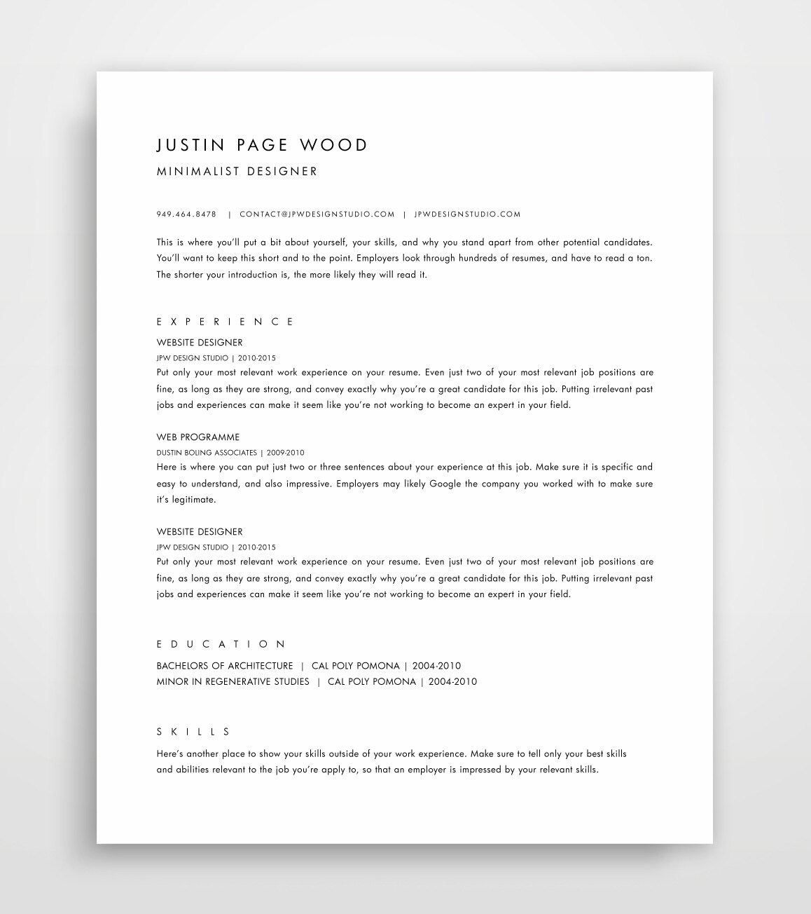 resume template simple resume professional resume simple simple one page resume template