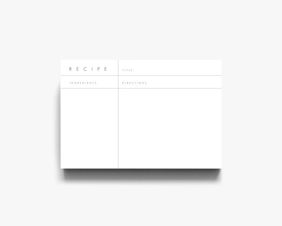 recipe template recipe cards printable recipe cards modern etsy printable editable recipe cards