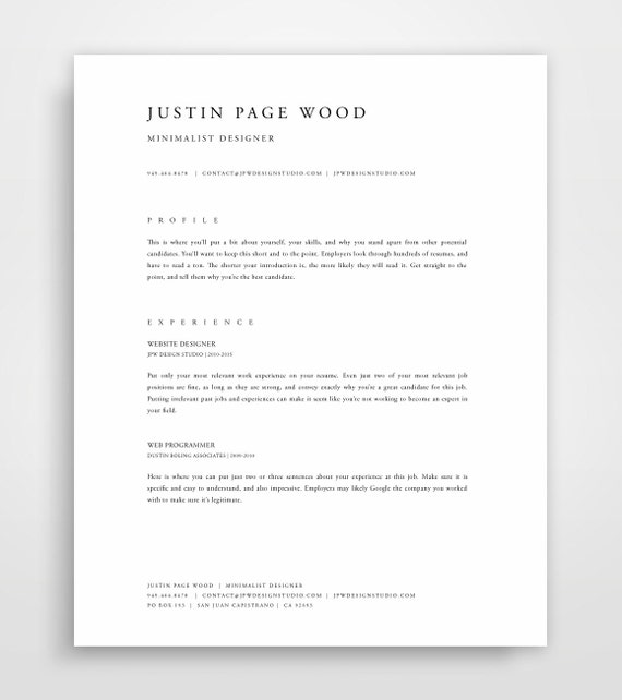 professional resume template resume template mac resume etsy modern resume apple