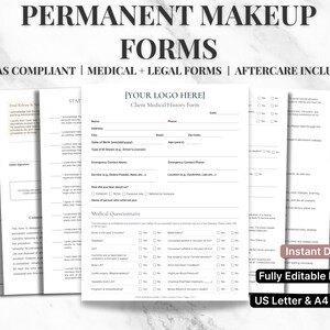 Ensemble de formulaires PMU : modèles de consentement, d'admission et de suivi (modifiables sur canva, téléchargement numérique)