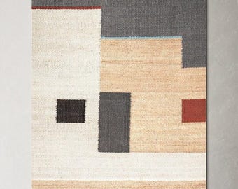 Hemp Area Rugs, Handmade Jute Rug Vintage Rug Custom Rug Natural Fiber Kitchen Rug Outdoor Hallway Rug Boho Rug Woven Rug For Living Room