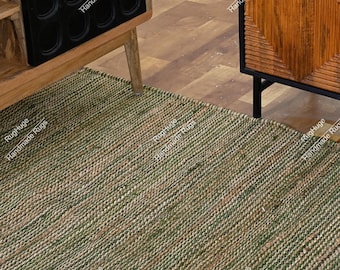 6x9,8x10ft green and Natural Hemp Jute Rungs-Extra Large Jute Rugs Jute Rugs ,checkerboard jute Rug, Large Area Hemp Rug For Hallway Rug