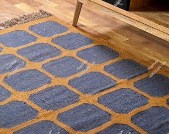 Design Indian Handwoven Wool Jute Vintage Kilim Rugs For Living Room Custom Size Rug Oushak Rug ,Home Decor Kilim Rug Traditional Kilim Rug