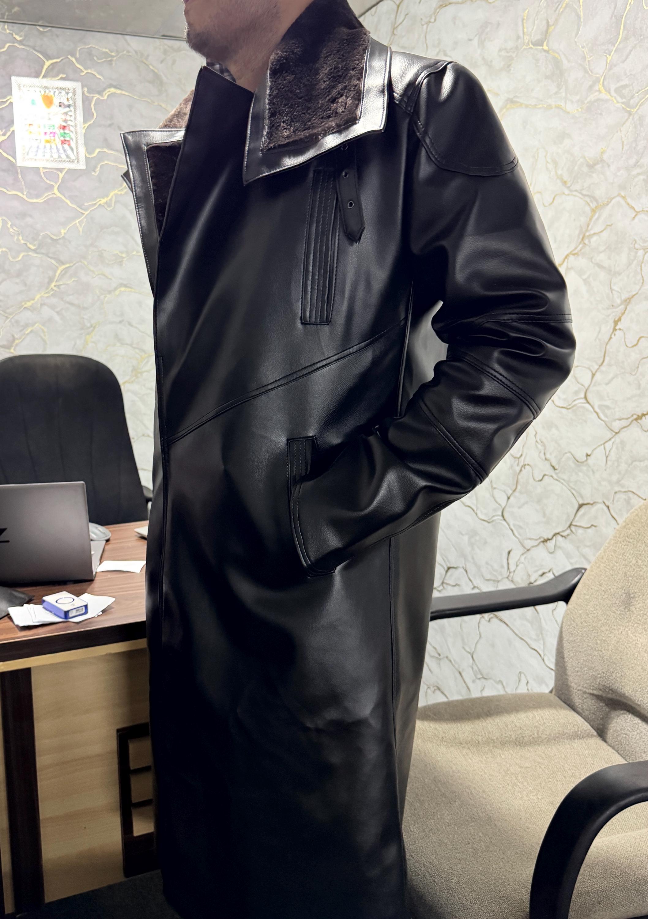 オフィサーKレザーコート：ブレイド2049風コスプレジャケットファー