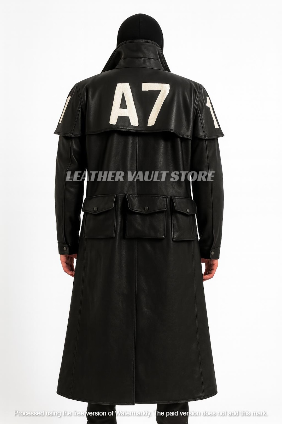 New Vegas A7 NCR Rangers Duster Trench Leather Coat With Pockets Fan ...