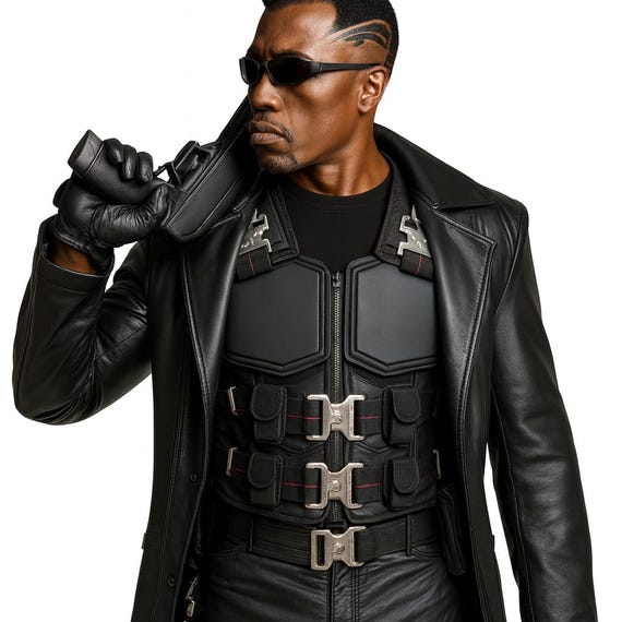 Wesley Snipes Blade Runner Vampire Hunter Cosplay Costume - Handmade