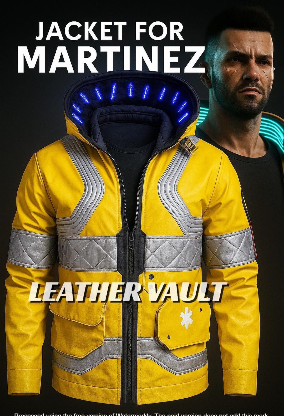 Yellow Jacket Cyberpunk Legendary Edgerunner Jacket Leather David