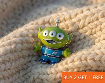 Disney Pixar Toy Story Alien Charm for Bracelet or Necklace Silver, Necklace Pendant,Christmas Handmade,  Gift for Her,Travel Pendant