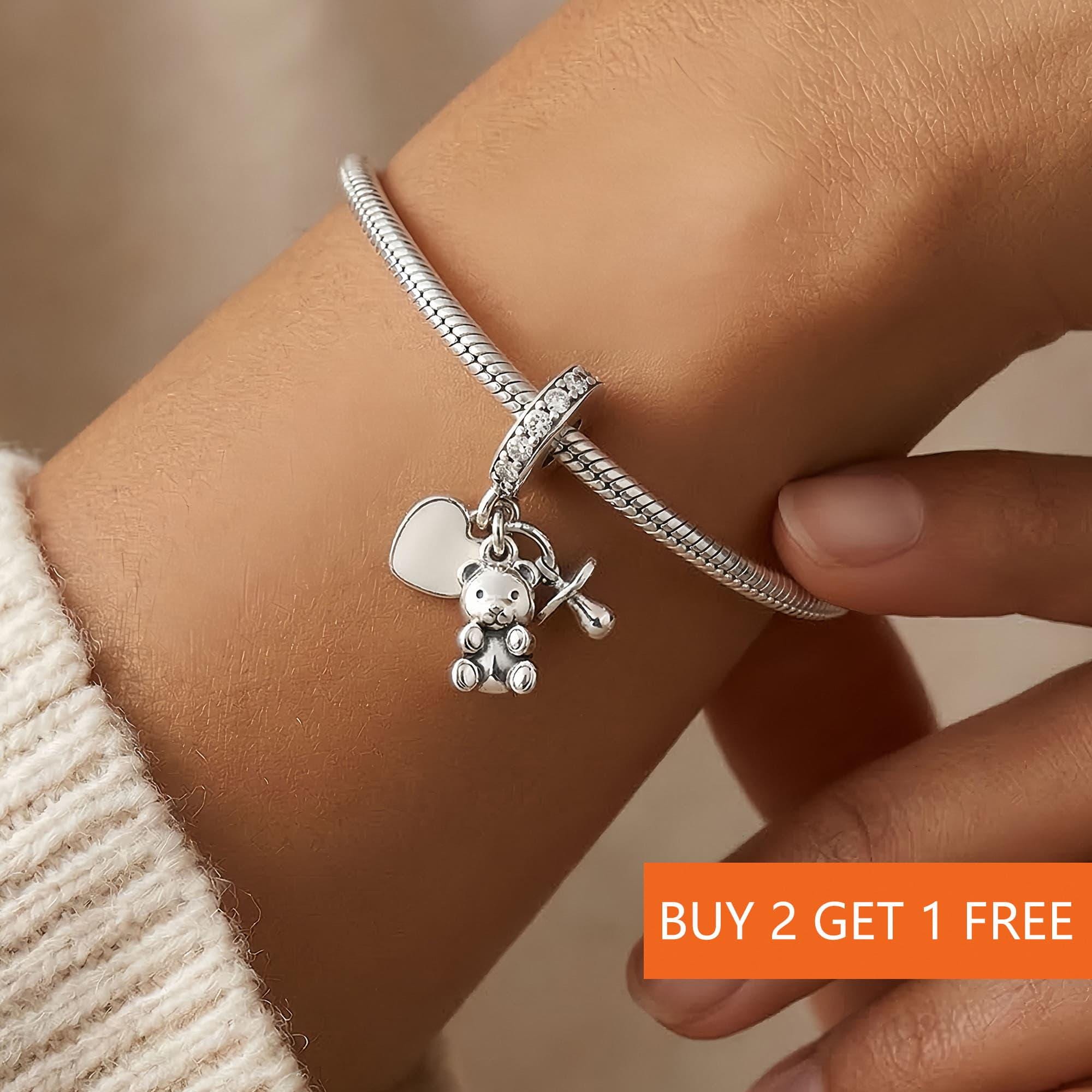 Swarovski teddy bear bracelet - Etsy 日本