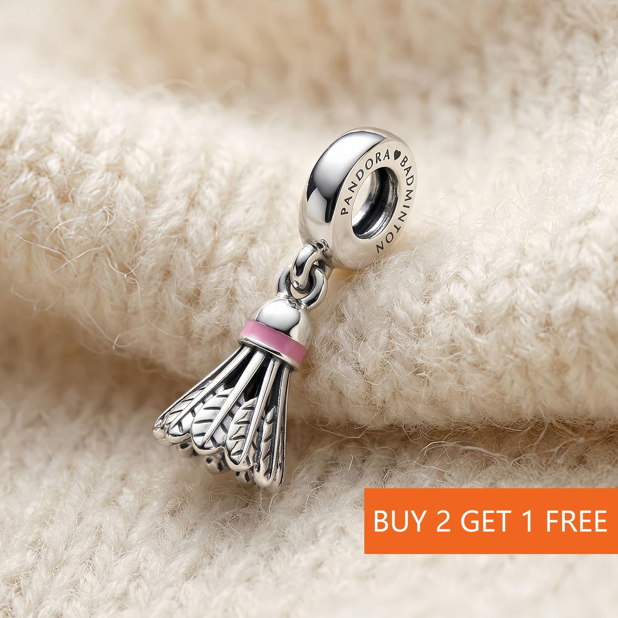 Pandora Badminton Charm - Etsy UK Pandora Badminton Birdie Dangle Charm Pandora Sport Bracelets main image 0