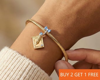 Bridgerton Dance Card & Pencil Dangle Charm for Bracelet or Necklace Silver, Necklace Pendant,Christmas Handmade,  Gift for Her