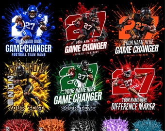 26 Football T-Shirt Canva Template, Custom Player Number Shirt Design, Editable Football Sublimation Template, Sports Team PNG