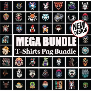 Mega Bundle T-Shirt Designs , Artistic T-Shirt Designs, Colorful Tshirt PNG, Modern T-Shirt for Men Woman Kids, Digital Download