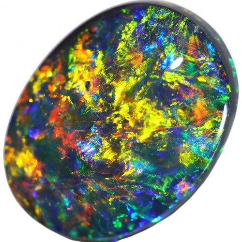 Top-gem Natural Solid Black Opal From Lightning Ridge - Etsy