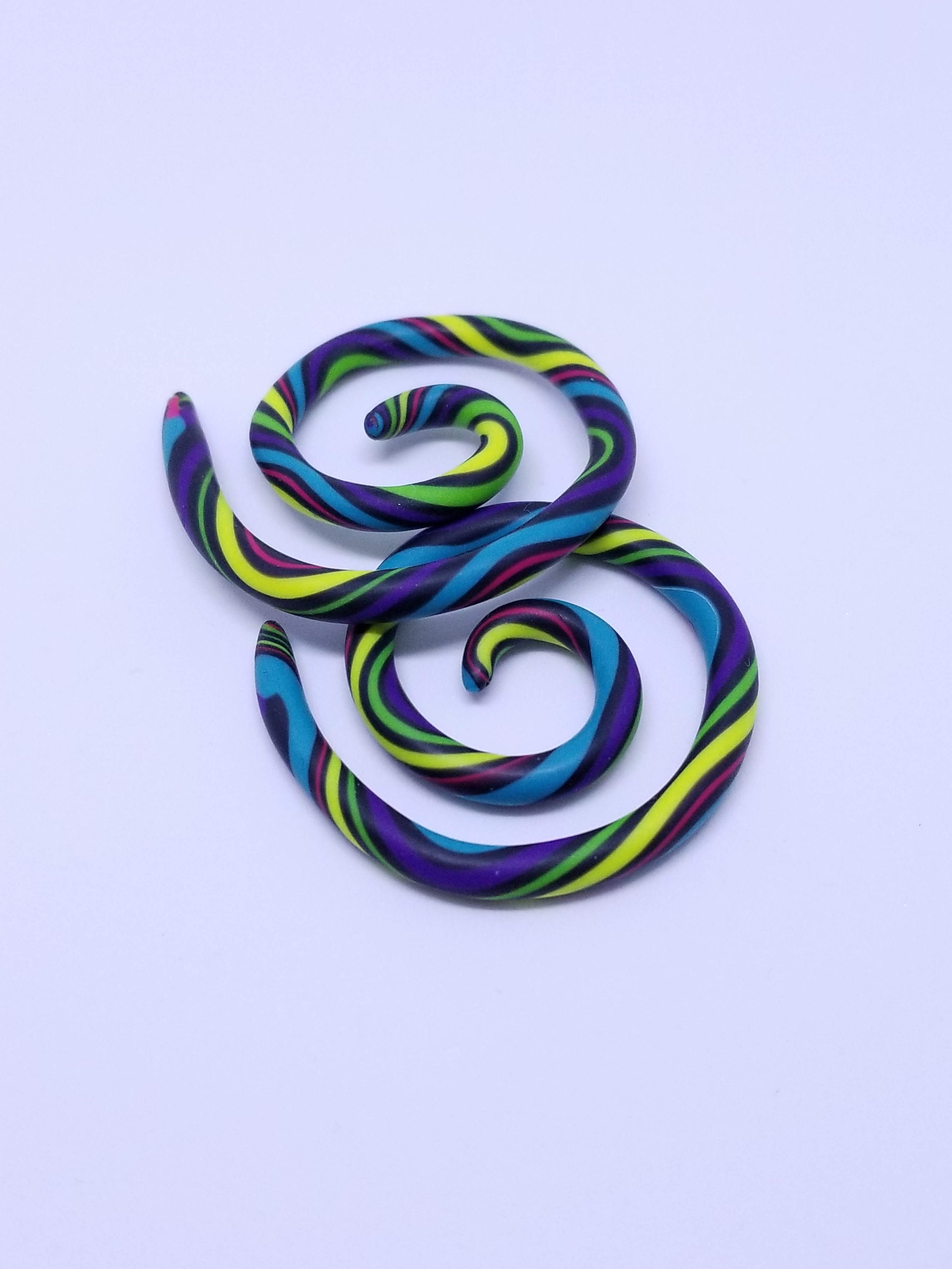 MultiColor Size 4 Spiral Gauges Etsy