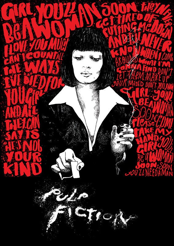 Pulp Fiction film print