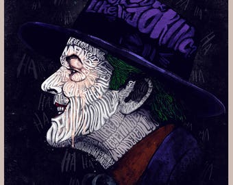 Joker Typographic portrait