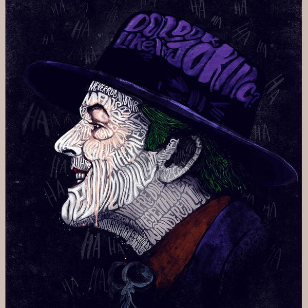 Joker Typographic portrait