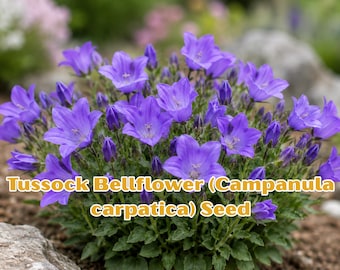 Tussock Bellflower Seeds – Campanula carpatica Blue Perennial Rock Garden Flower