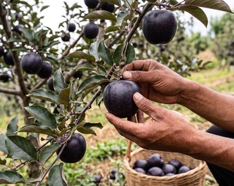 Rare Black Diamond Apple Cutting for Grafting | Dark Red Fruit Tree Propagation