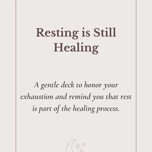 Resting is Still Healing - 30 Affirmationskarten für erschöpft Heilung, Burnout, und Erholung | Druckbare digitale Karten