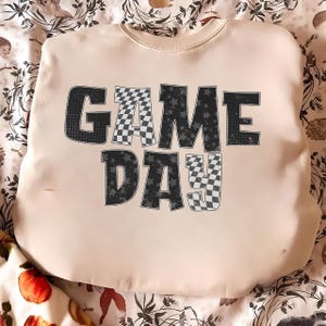Gameday PNG, Retro Football png, Football Mom png, Football Shirt Png, Checkered Star Football shirt sublimation, Game Day Digital Download