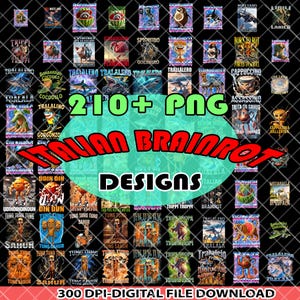 210+ Italienische Brainrot Hommage Png Bündel, Italienische Gehirnrot Shirt Design, Bombardino Crocodilo Png, Tralalero Tralala, Tung Tung Tung Sahur Png