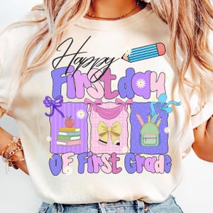 Feliz primer día de segundo grado, lazo estilo coqueta PNG, segundo grado PNG para maestros y estudiantes, diseño de coqueta para el primer día de clases de la maestra