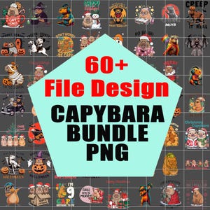 60+ Capybara Png Bundle, Funny Capybara Png Clipart, Capybara Png, Capybara Silhouette, Cat Design Png, Digital File