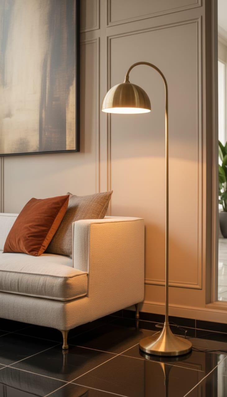 Brass Finish Mid-Century Modern Arche...