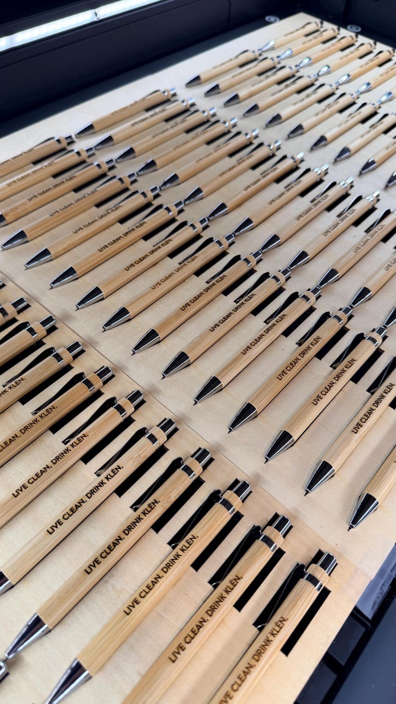 Personalized Engraved Bamboo Pens, Custom Wedding Favors, Personalized Party Favors, Corporate Gifts, Business Logo Pens, Bulk Engraved Pens image 2