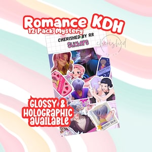 12 Pack Romance Kpop Demon Hunter Stickers  Mystery – Waterproof & Dishwasher Safe – Glossy or Holographic Fan Art  – Cute K-Pop Sticker Set