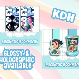 K-pop Demon Hunter Huntrix  Inspired Magnetic Bookmark   • Laminated 2 Pack • Character Art • Reading Gift for Book Lovers