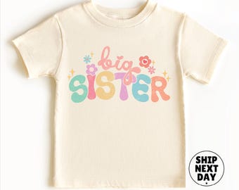 Big Sister Toddler Shirt, Promoted To Big Sister Shirt, New Big Sister Shirt, Cute Announcement Kids Shirt, Pregnancy Announcement Shirt