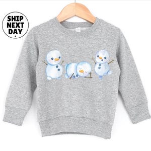 Snowman Toddler Sweatshirt, Winter Toddler Shirt, Christmas Toddler Shirt, Cute Toddler Shirt, Cute Snowman Shirt, Kids Holiday Sweatshirt