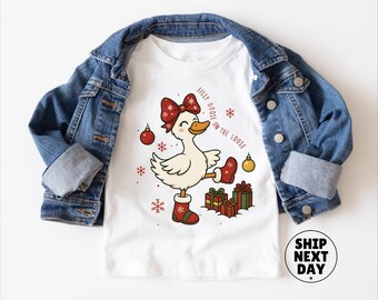 Silly Goose on The Loose Shirt, Funny Kids Christmas Shirt, Kids Christmas Shirt, Silly Goose Kids Shirt, Cute Kids Sweatshirt, Toddler Tee
