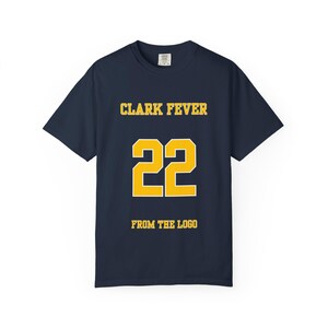 Clark Fever 22 Tee - Caitlin Clark Shirt From The Logo | Retro WNBA T-Shirt | Indiana Fever Basketball Fan Gift | Vintage College Style Tee