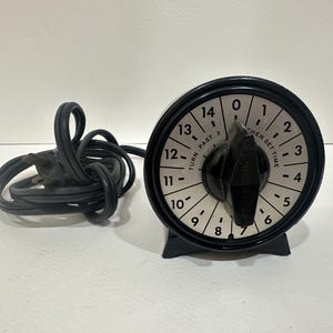 Vintage M. H. Rhodes Mark Time Kitchen Timer Mechanical 15 Minute Tested Working