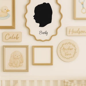 Custom Silhouette Portrait from Photo Digital Download Child Family or Pet Silhouette Personalized Christmas Gift Wall Art Nursery Art