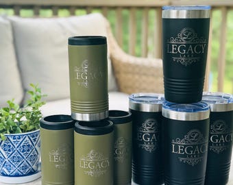 Personalized Laser Engraved 20oz Tumbler, Corporate Logo Gift
