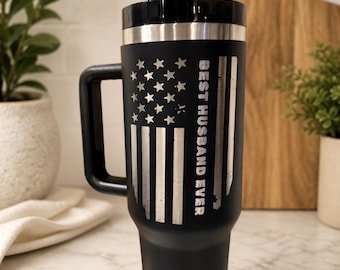 Engraved Stainless Steel Tumbler, Dad Ever, Father's Day Gift
